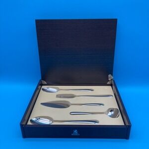 Birks Bramante Pinti 1929 5pc Serving Set 18/10 Stainless Steel Italy with Box